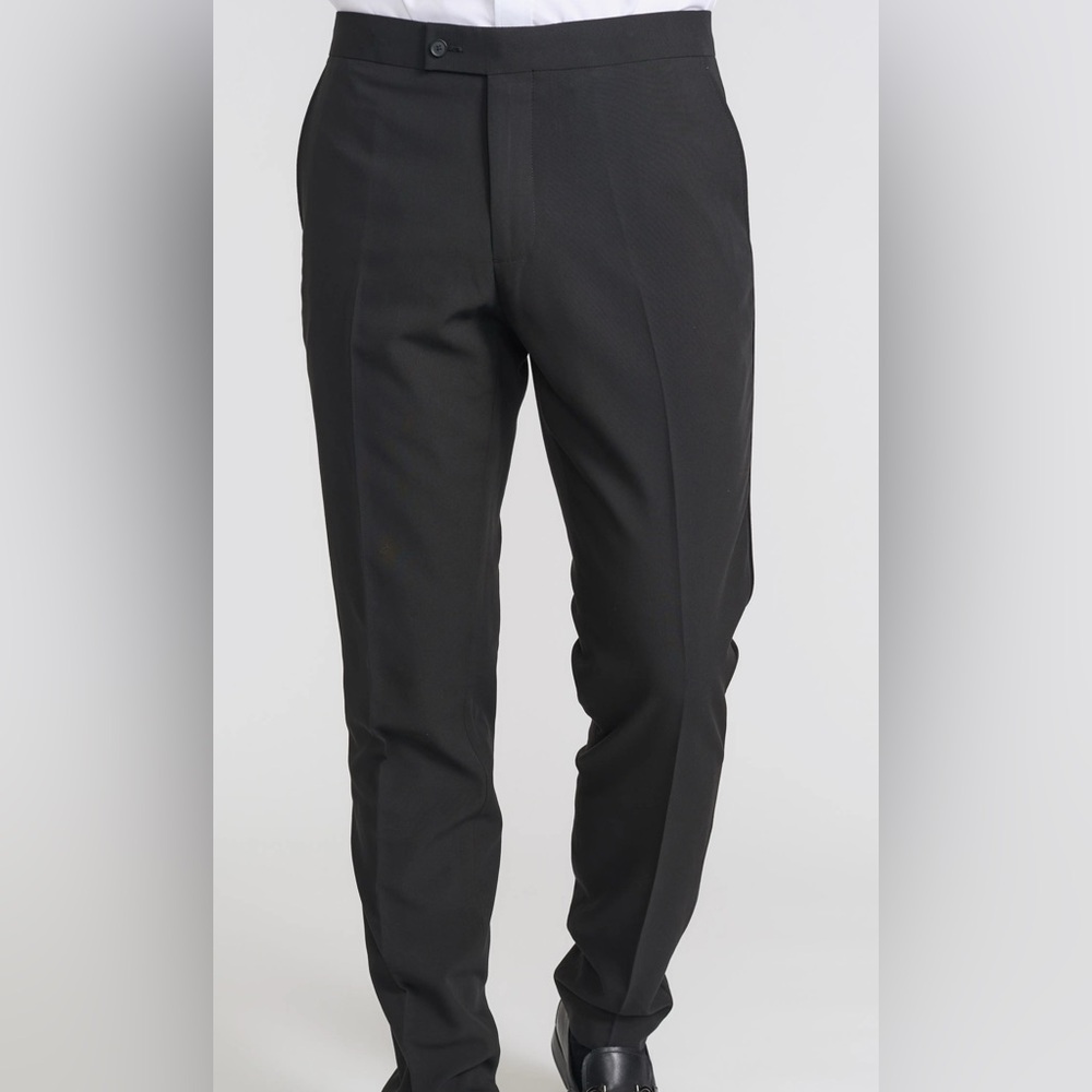 108 Men's NWOT Saville Row Berwick Black Tuxedo Pants 36W Regular Trousers